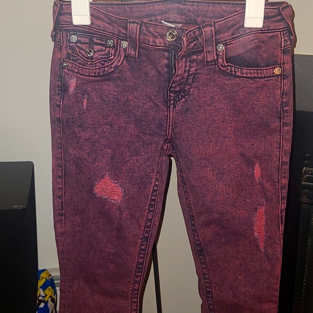 True Religion Super Skinny Distressed Jeans